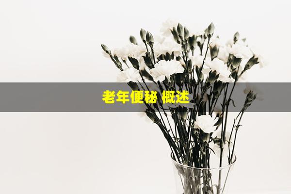 老年便秘 概述